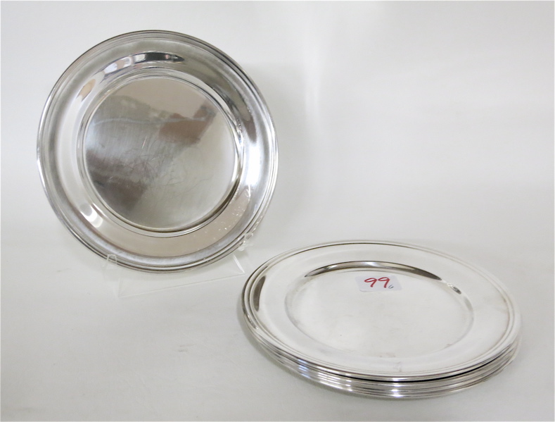 Appraisal: SET OF SIX S KIRK SON STERLING SILVER BREAD PLATES