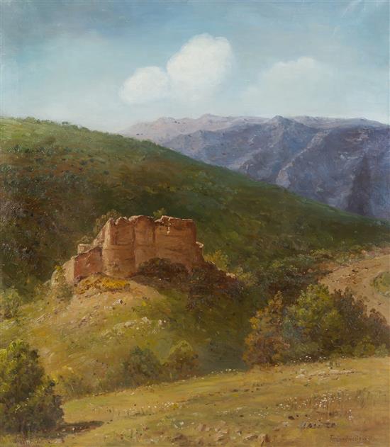 Appraisal: Sale Lot Georgi Zakharovich Bashinzhagyan Armenian - Fortress Ani oil