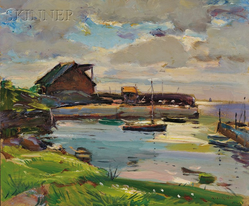 Appraisal: Antonio Cirino American - New England Harbor View Signed A