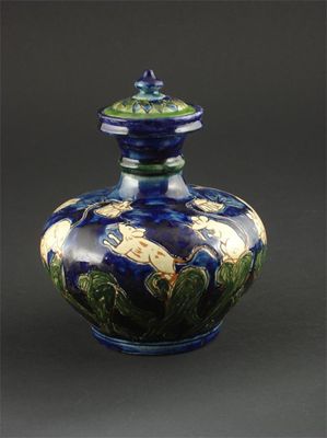 Appraisal: A Della Robbia pottery vase and cover by LW dated