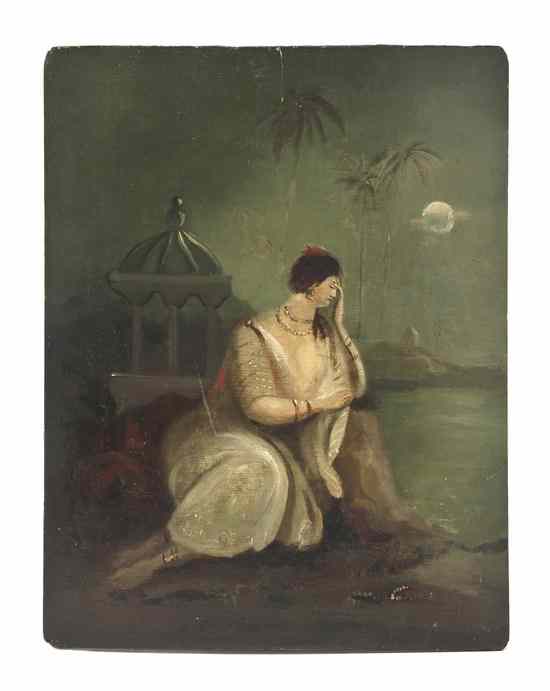 Appraisal: Artist Unknown th century The Pensive Woman oil on panel