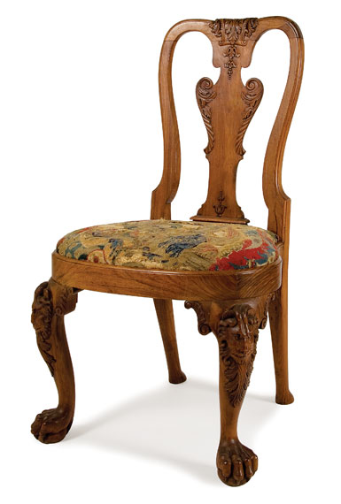 Appraisal: Colonial George II Padouk Side Chair Estimate -