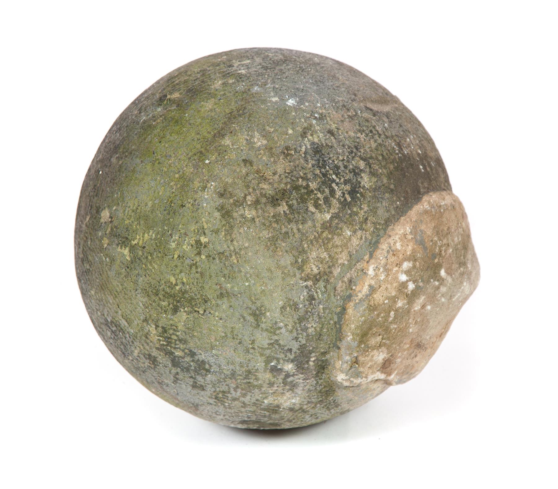 Appraisal: CARVED SANDSTONE GARDEN SPHERE American late th-early th century Approximately