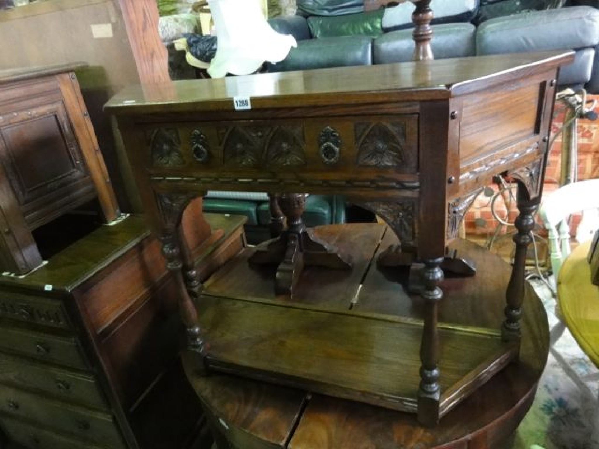 Appraisal: An Old Charm oak hall table in the old English