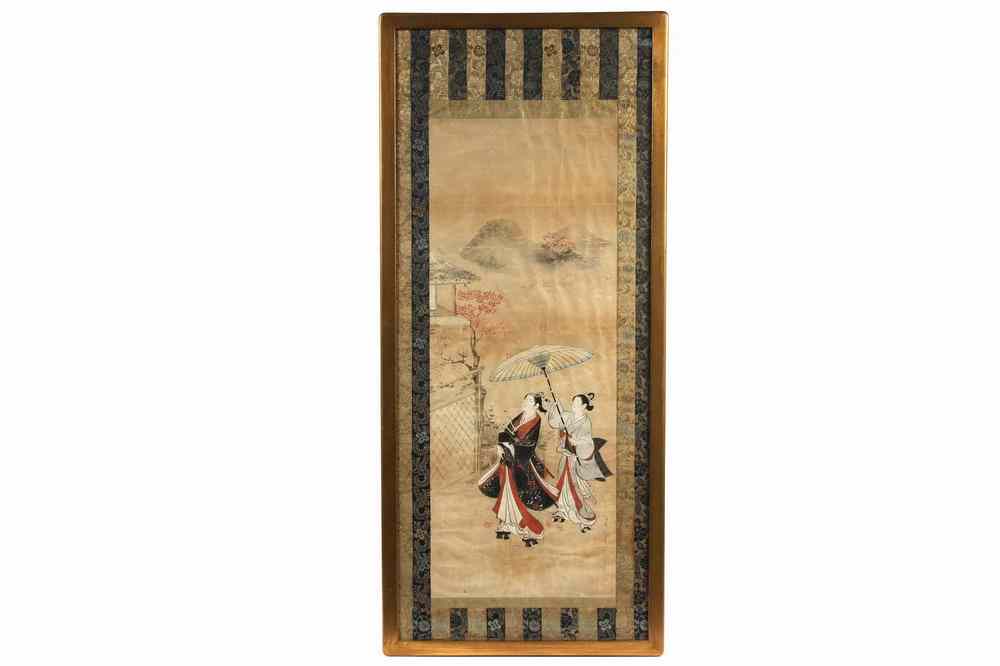 Appraisal: JAPANESE SCROLL PAINTING - th c Japanese Scroll Painting of