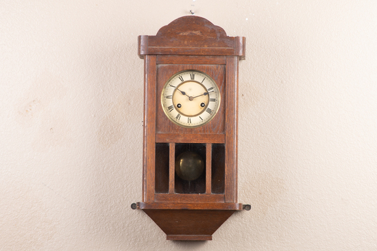 Appraisal: Antique oak case German Wall Clock day time and strike