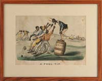 Appraisal: SET OF FOUR COMICAL SPORTS CURRIER IVES LITHOGRAPHS Got em