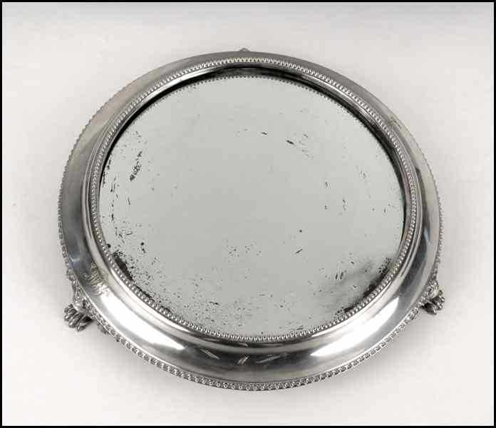 Appraisal: MAPPIN BROTHERS ENGLISH SILVERPLATE PLATEAU Bearing a central monogram and