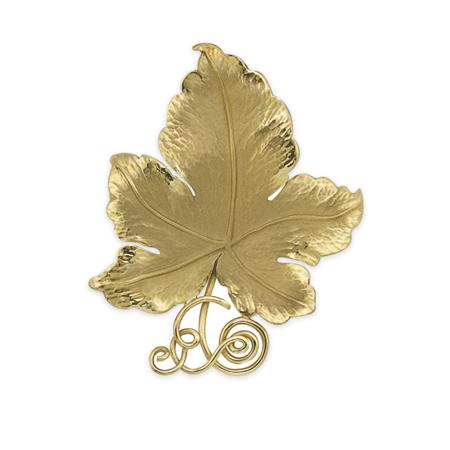 Appraisal: Gold Leaf Brooch Estimate -