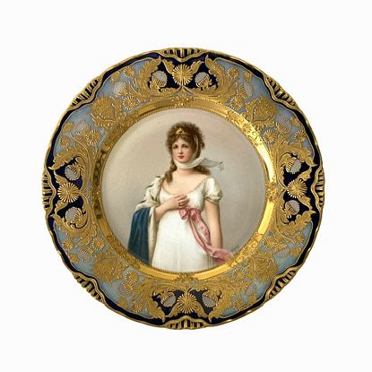 Appraisal: Antique Royal Vienna Portrait Porcelain Plate Antique Royal Vienna Portrait