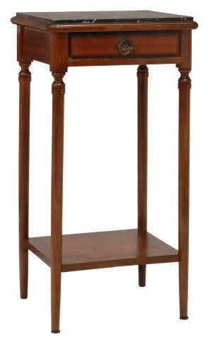 Appraisal: French Louis XVI style mahogany nightstand early th c inset