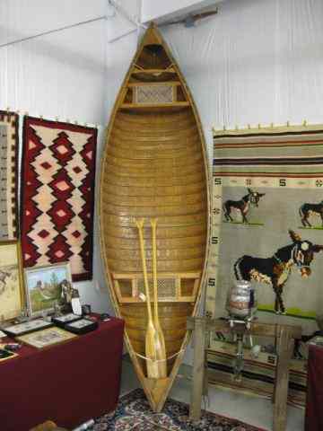 Appraisal: Wooden Canoe ''Shorty Bilt'' approx ft long comes with pair