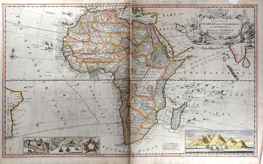 Appraisal: Herman Moll Map of Africa ca Herman Moll ca -