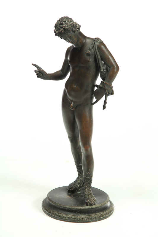 Appraisal: BRONZE OF CLASSICAL-STYLE YOUTH AMERICAN OR EUROPEAN TH CENTURY Unsigned