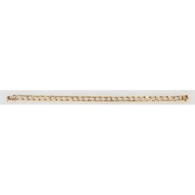 Appraisal: K Yellow Gold Square Link Bracelet L - in Wt