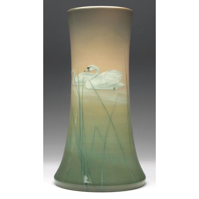 Appraisal: Exceptional Rookwood vase large tapered shape in an Iris glaze