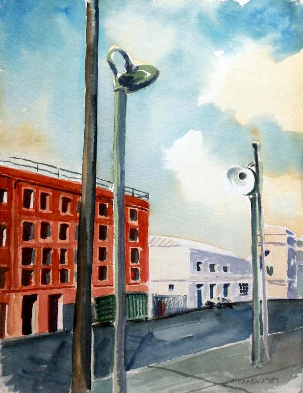 Appraisal: Suzanne Caporeal Born Suzanne Caporeal Born Santa Fe Avenue Watercolor