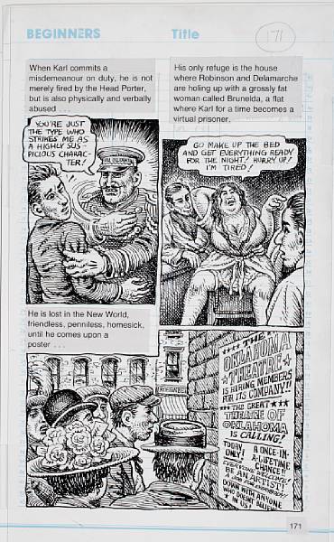 Appraisal: A Robert Crumb page from Kufka pen and ink on