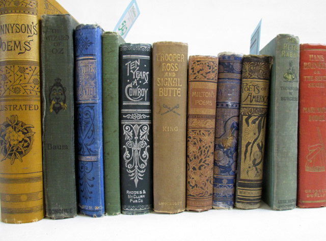 Appraisal: TWENTY-ONE LINEN BOUND BOOKS of various titles such as Poets