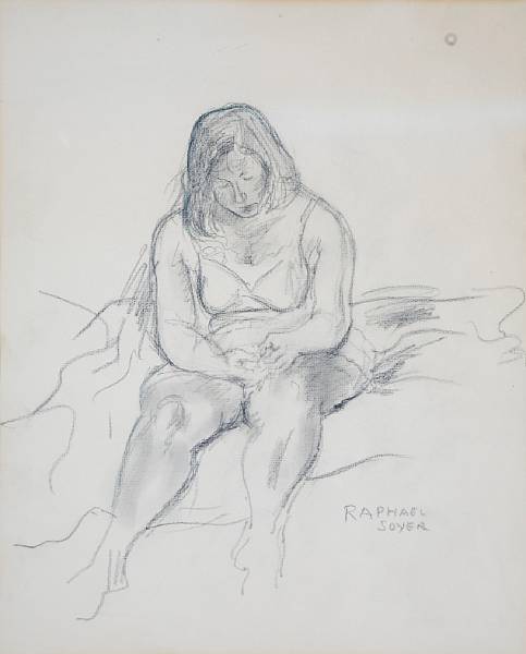 Appraisal: Raphael Soyer American - Model Resting signed 'RAPHAEL SOYER' lower