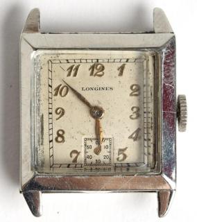 Appraisal: Longines Vintage Art Deco Swiss Hinged s original square dial