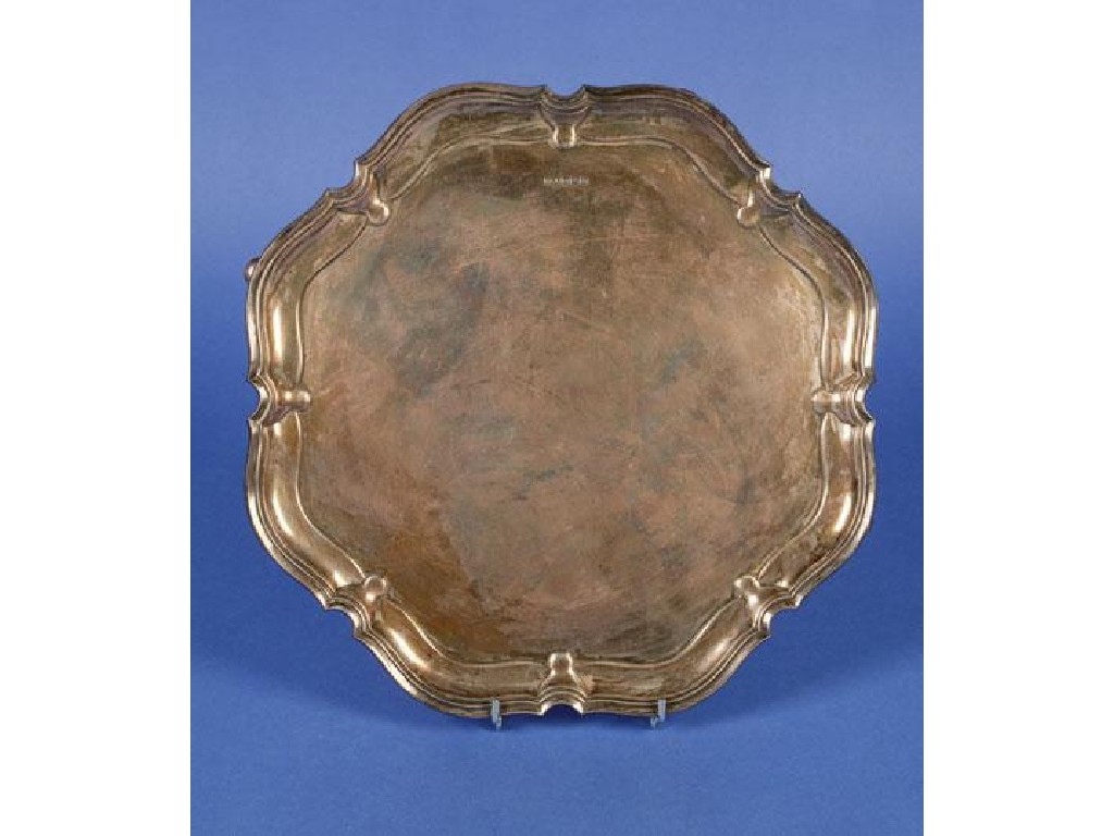 Appraisal: A GEORGE V SALVER of octagonal form with a raised