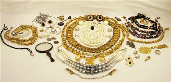 Appraisal: Costume jewelry including a Monet bracelet and necklace yochi necklace