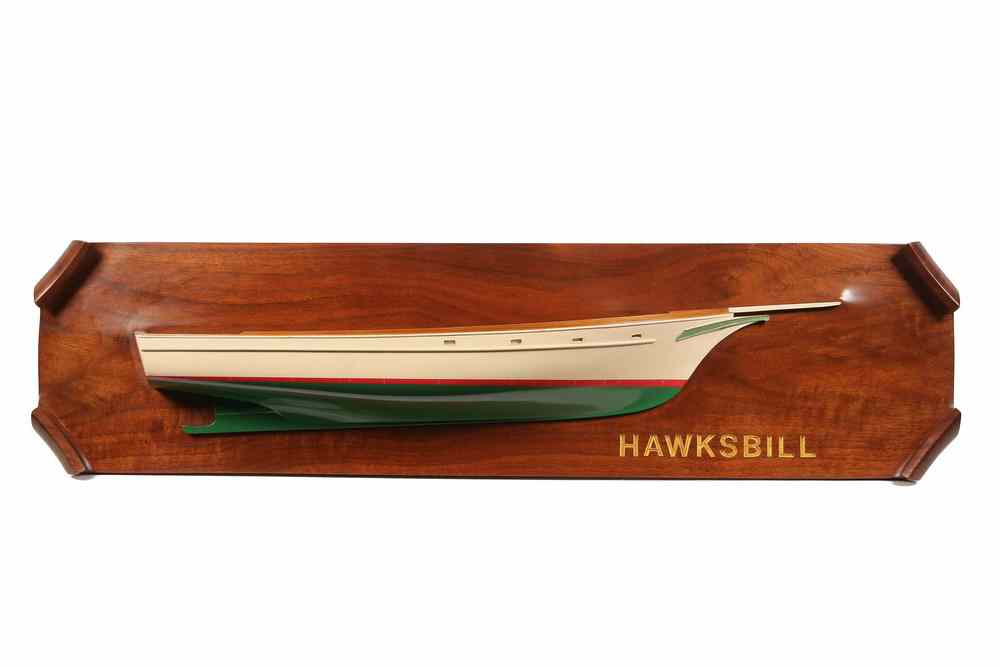 Appraisal: HALF HULL - 'Hawksbill' in full paint cream and green