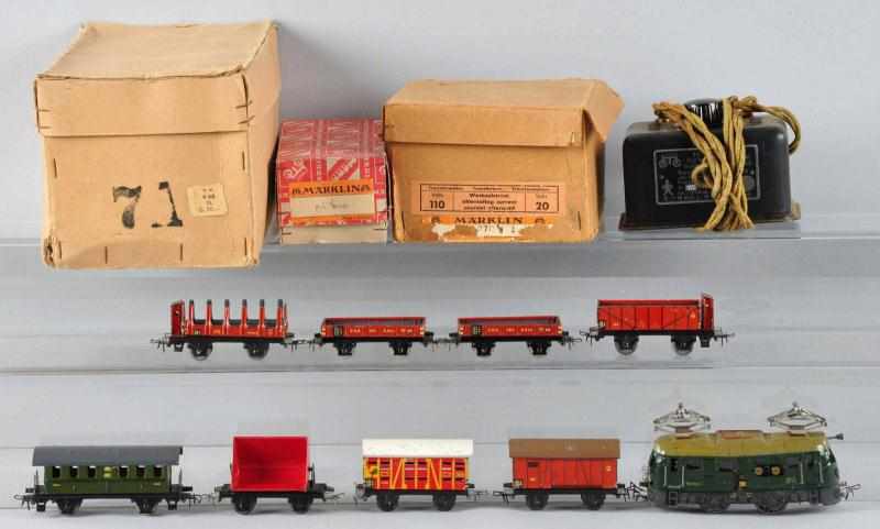 Appraisal: Marklin HO Freight Passenger Train Set Description German Lot consists