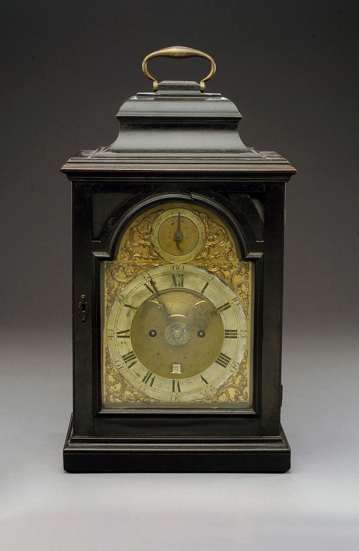 Appraisal: ENGLISH CHIPPENDALE EBONIZED BRACKET CLOCK OF HISTORIC INTEREST WILLIAM WITHERS