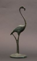 Appraisal: Bronze Flamigo Artist Signed ca Early th Century Artist signed