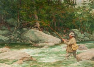 Appraisal: Anton Otto Fischer - Fall Fisherman signed Anton Otto Fischer