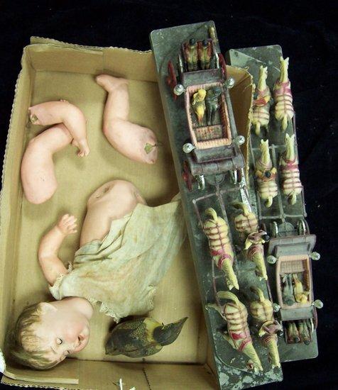 Appraisal: A German doll and sundry toys