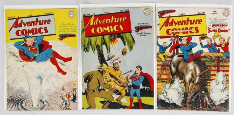 Appraisal: Lot of s Adventure Comics Comic Books This lot includes