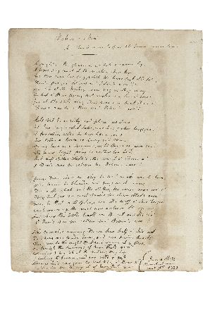 Appraisal: Hogg James Robin's awa' Autograph manuscript poem in four verses