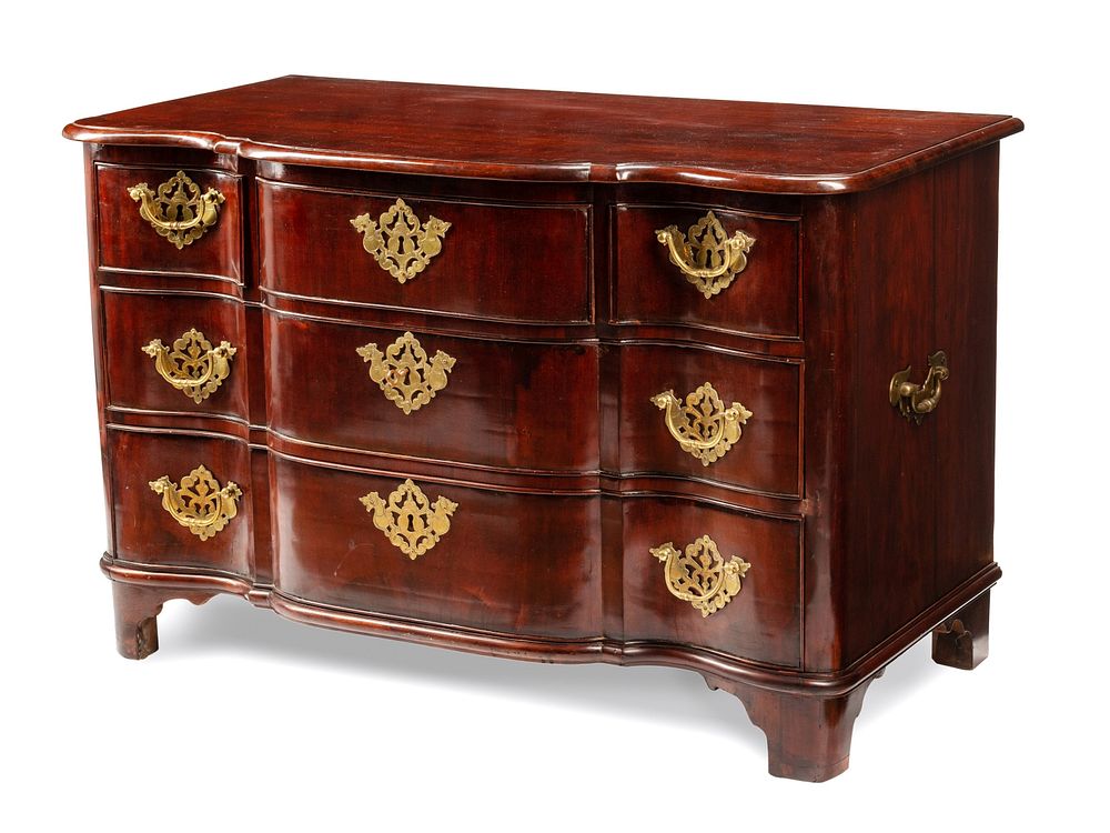 Appraisal: A Continental Bronze Mounted Mahogany Chest of Drawers A Continental