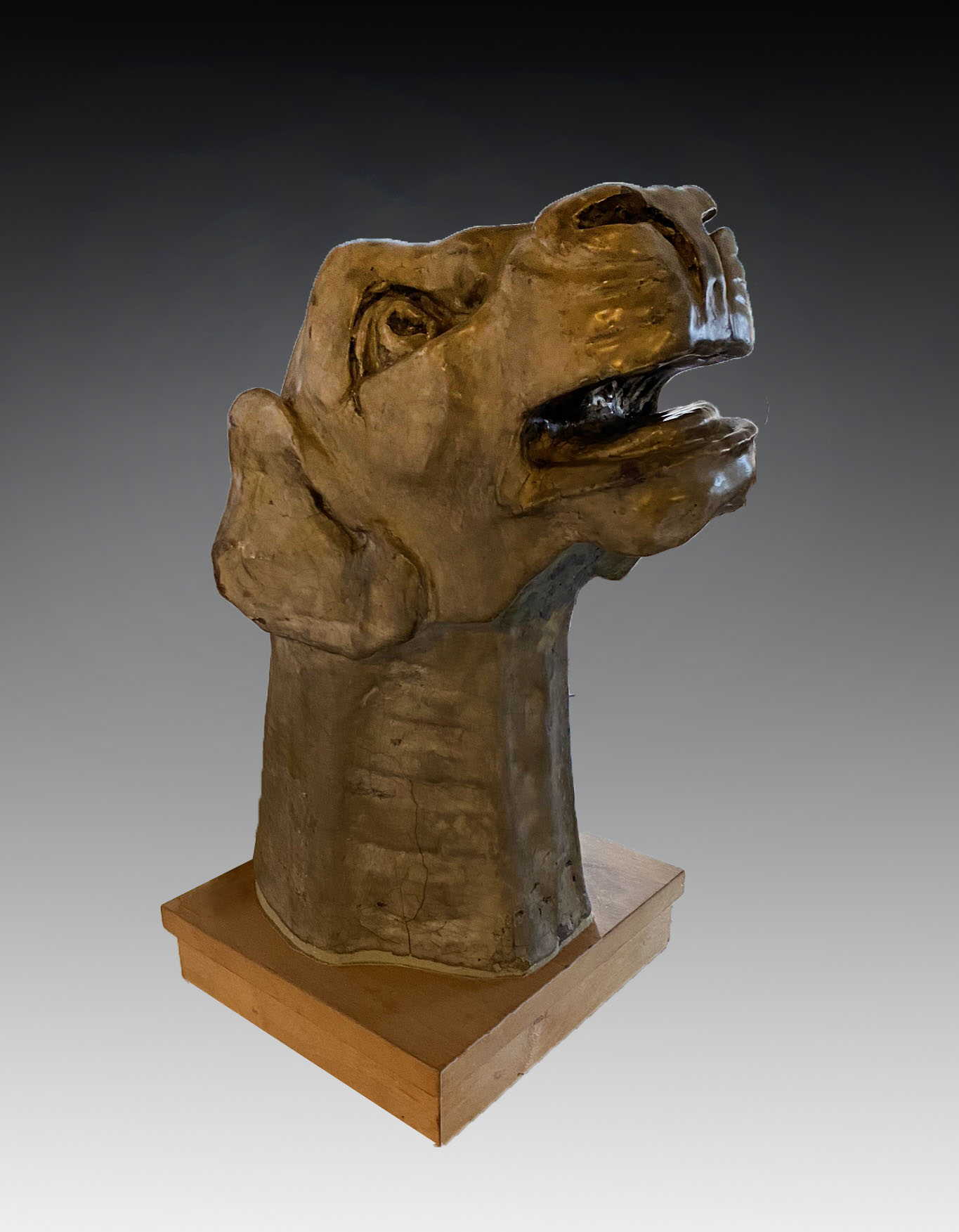 Appraisal: LARGE CARVED GARGOYLE FROM WOOLWORTH BUILDING NYC Circa mounted on