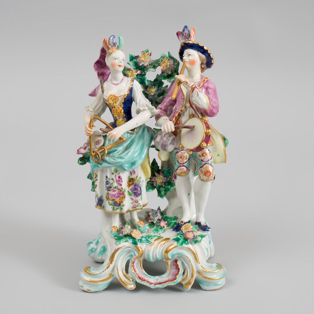 Appraisal: Bow Porcelain Figure Group of Young Musicians Unmarked in high