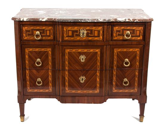 Appraisal: Sale Lot A Louis XVI Style Parquetry and Mahogany Commode