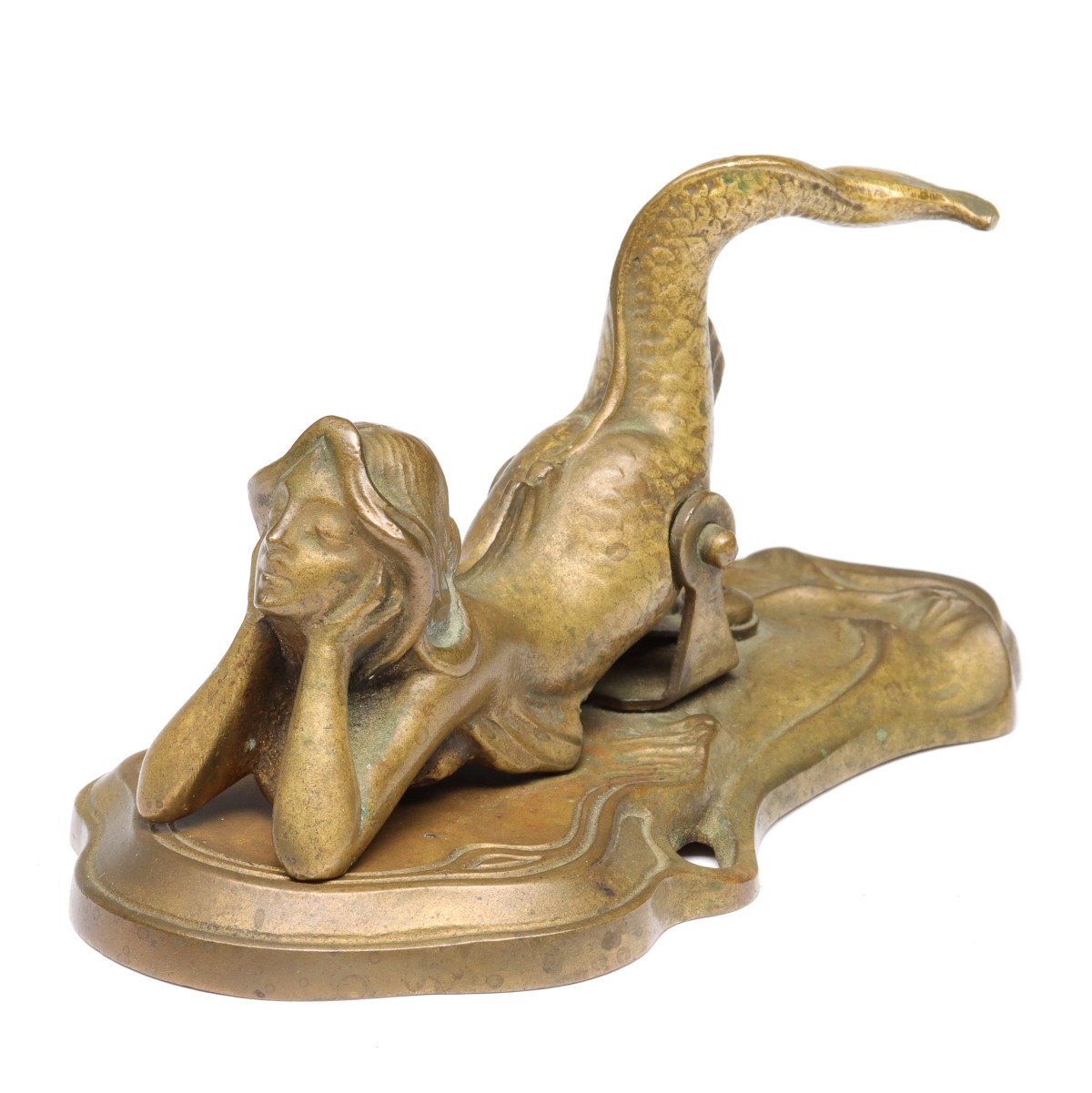 Appraisal: ART NOUVEAU FIGURAL MERMAID LETTER CLIP - Very good condition