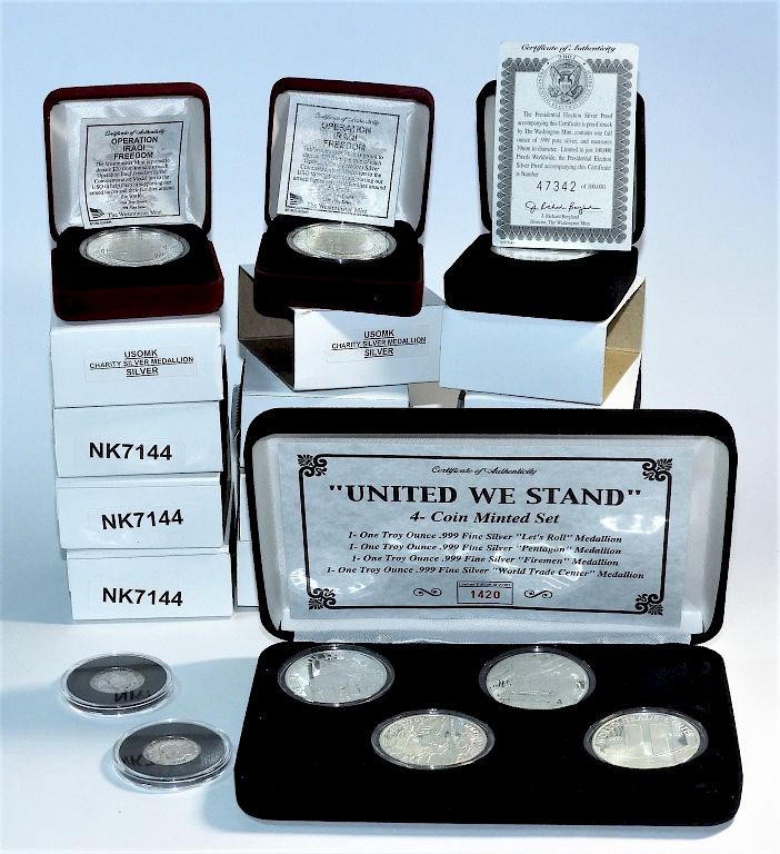 Appraisal: PC Silver Collectible Proof Coin Bullion Group United States th