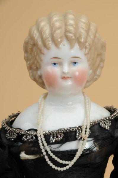 Appraisal: Currier Ives Blonde China Lady Germany ca glazed porcelain shoulder