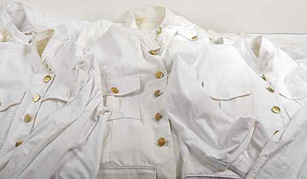 Appraisal: U S WWI Navy White Tunics Lot of Ten Theatrical