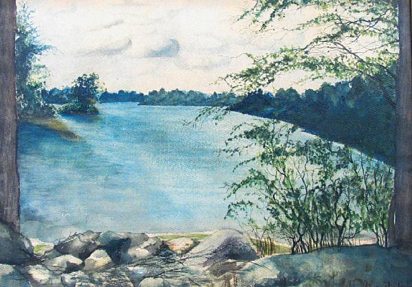 Appraisal: Gwen Frederic th century A Tranquil Lakeshore signed 'Gwen Frederic'