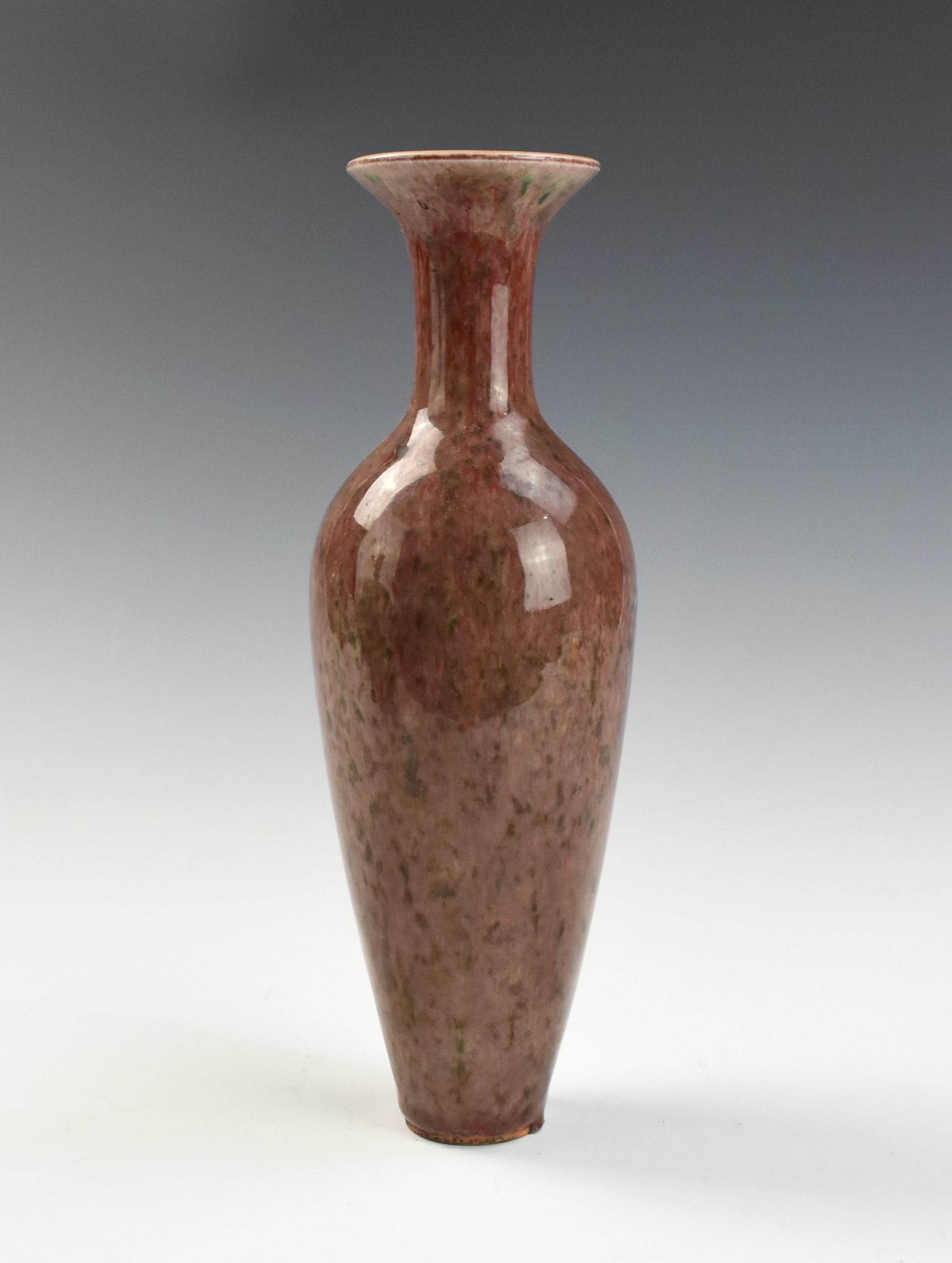 Appraisal: CHINESE PEACHBLOOM GLAZED RED BOTTLE VASE Chinese th C the