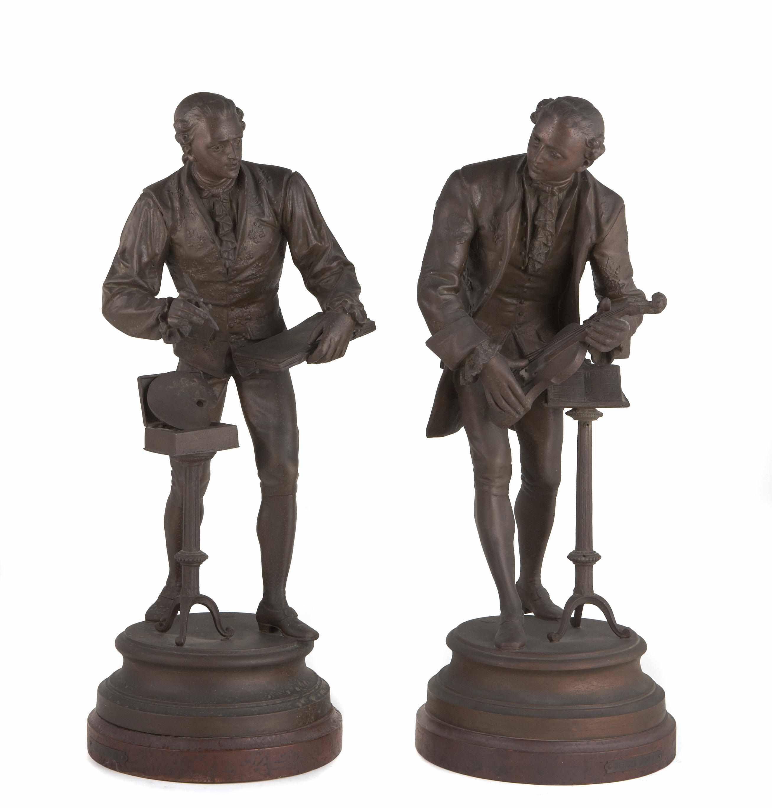 Appraisal: Property of various owners A pair of spelter figures of