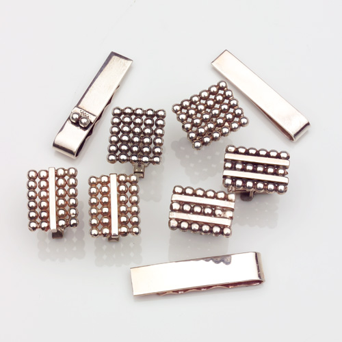 Appraisal: WALTER MEYER Three pairs of sterling cufflinks and tie bars