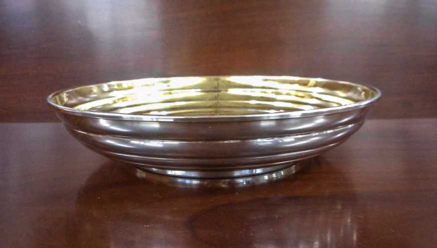 Appraisal: ITALIAN FINE SILVER BOWL having low profile with gilt interior