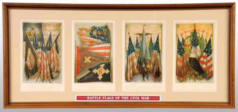 Appraisal: Lot of Sets of Civil War Flag Prints Description Eight