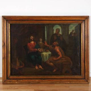 Appraisal: Old Master School th th c painting Supper at Emmaus